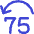 Button Jump Backward 75 Icon from Core Duo Set