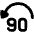 Button Jump Backward 90 Icon from Plump Remix Set