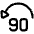 Button Jump Backward 90 Icon from Plump Line Set