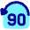 Button Jump Backward 90 Icon from Plump Pop Set