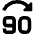 Button Jump Forward 90 Icon from Sharp Remix Set