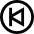 Button Previous Circle Icon from Sharp Line Set