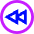 Button Rewind Circle 1 Icon from Sharp Neon Set