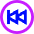 Button Rewind Circle 2 Icon from Sharp Neon Set