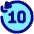 Button Skip Backward 10 Icon from Plump Pop Set