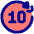 Button Skip Forward 10 Icon from Plump Pop Set