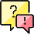 Conversation Question Warning Icon from Ultimate Colors Set