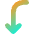 Line Arrow Curve Left Down Icon from Core Gradient - Free Set