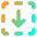 Line Arrow Down Dashed Square Icon from Core Gradient - Free Set