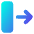 Line Arrow Move Right 2 Icon from Core Gradient - Free Set