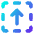 Line Arrow Up Dashed Square Icon from Core Gradient - Free Set
