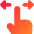 One Finger Drag Horizontal Icon from Core Gradient - Free Set