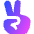 Peace Hand Icon from Core Gradient - Free Set
