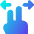 Two Finger Drag Hotizontal Icon from Core Gradient - Free Set