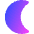 Waning Cresent Moon Icon from Core Gradient - Free Set