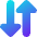 Triangle Arrow Transfer Vertical Large 3 Icon from Core Gradient Set