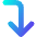 Line Arrow Bend Right Down Large Icon from Core Gradient Set