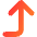 Line Arrow Bend Right Up Large Icon from Core Gradient Set