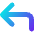 Line Arrow Bend Up Left Large Icon from Core Gradient Set
