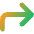 Line Arrow Bend Up Right Large Icon from Core Gradient Set