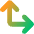Line Arrow Bottom Left Corner Large Icon from Core Gradient Set