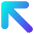 Line Arrow Diagonal Upper Left Large Icon from Core Gradient Set