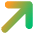 Line Arrow Diagonal Upper Right Large Icon from Core Gradient Set