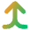 Line Arrow Merge Vertical Large Icon from Core Gradient Set