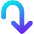 Line Arrow Turn Down Right Large Icon from Core Gradient Set