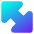 Diagonal Triangle Arrow Large 2 Icon from Core Gradient Set