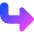 Triangle Arrow Bend Down Right Large Icon from Core Gradient Set