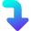 Triangle Arrow Bend Right Down Large Icon from Core Gradient Set
