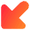 Triangle Arrow Diagonal Bottom Left Large Icon from Core Gradient Set