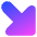 Triangle Arrow Diagonal Bottom Right Large Icon from Core Gradient Set