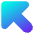 Triangle Arrow Diagonal Upper Left Large Icon from Core Gradient Set