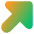 Triangle Arrow Diagonal Upper Right Large Icon from Core Gradient Set