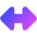 Triangle Arrow Horizontal Large Icon from Core Gradient Set