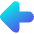 Triangle Arrow Left Large 1 Icon from Core Gradient Set