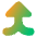 Triangle Arrow Merge Vertical Large Icon from Core Gradient Set