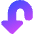 Triangle Arrow Turn Down Left Large Icon from Core Gradient Set
