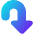 Triangle Arrow Turn Down Right Large Icon from Core Gradient Set