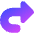 Triangle Arrow Turn Forward Large Icon from Core Gradient Set