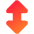 Triangle Arrow Vertical Large Icon from Core Gradient Set