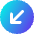 Line Arrow Diagonal Bottom Left Circle Icon from Core Gradient Set