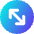 Line Arrow Diagonal Circle 2 Icon from Core Gradient Set