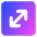 Line Arrow Diagonal Square 1 Icon from Core Gradient Set