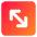 Line Arrow Diagonal Square 2 Icon from Core Gradient Set