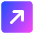 Line Arrow Diagonal Top Right Square Icon from Core Gradient Set