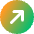 Line Arrow Diagonal Upper Right Square Icon from Core Gradient Set