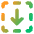 Line Arrow Down Dashed Square Icon from Core Gradient Set
